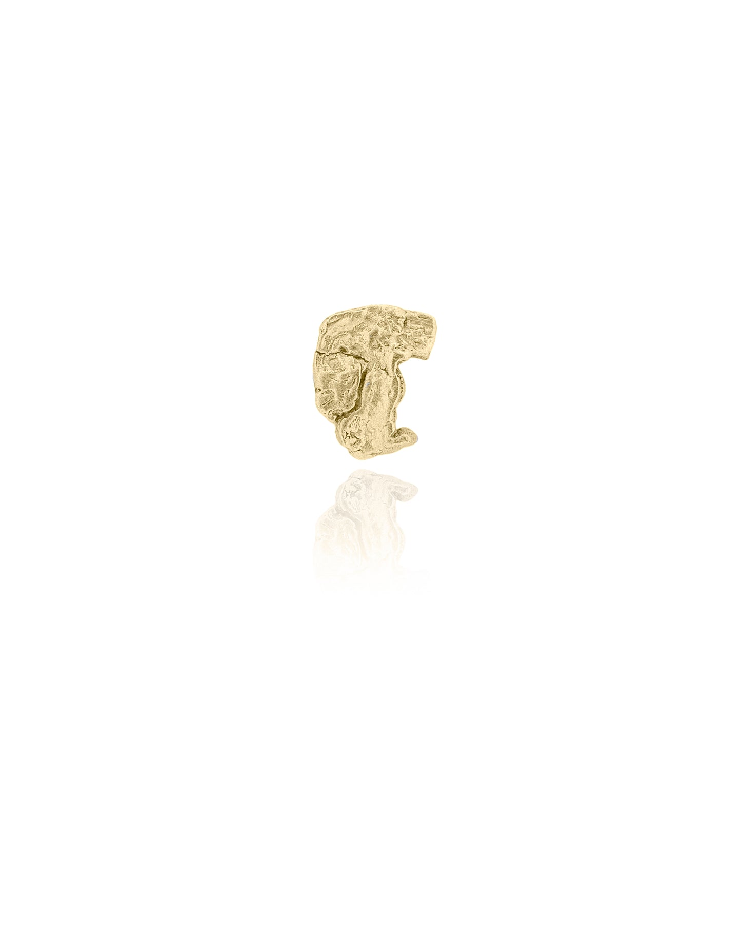 Olive Bark Ear Stud no.2